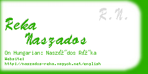 reka naszados business card